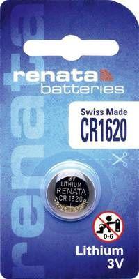 CR1620, 3V 16x2 mm, Lithium
