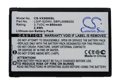 Batteri till Lg Accolade, Verizon Cosmos Touch VN270, Lg LGIP-520NV, Verizon LGIP-520NV